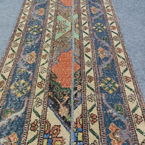 2x5Vintage Rug . handmode Wool Rug . 2x5 Vintage Wool small Runner Rug.
