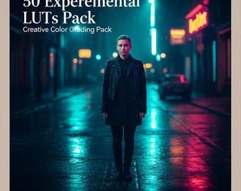 Pakket met 50 experimentele LUT's: Lightroom, Photoshop en video-editors