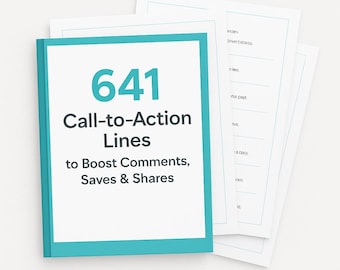 641 líneas de llamada a la acción en PDF • Impulsar comentarios, guardar y compartir • Indicaciones navideñas para redes sociales