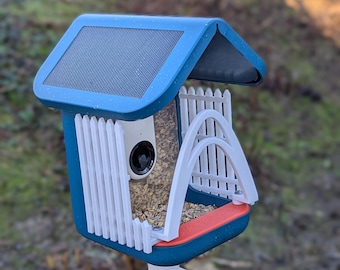 Big bird deterrent compatible with Bird Buddy; Anti pigeons, crows and other large birds! (White)