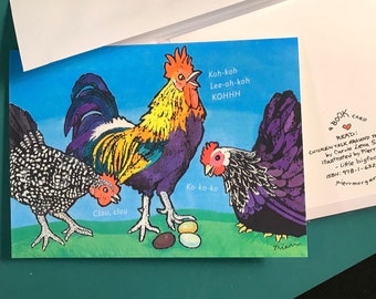 1 Chicken Talk Card ~ Ready to Ship!
