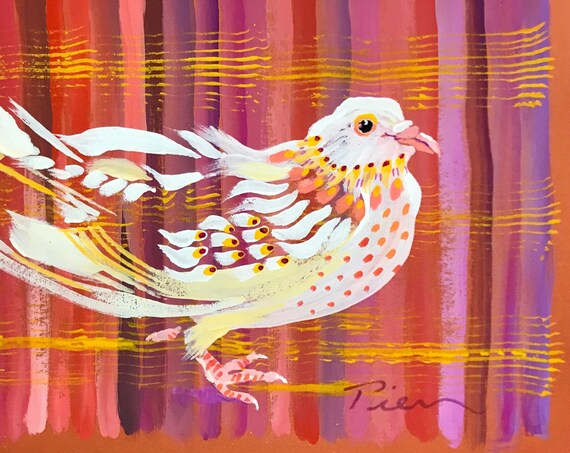 Carpet Dove ~ Acrylic-Gouache Painting