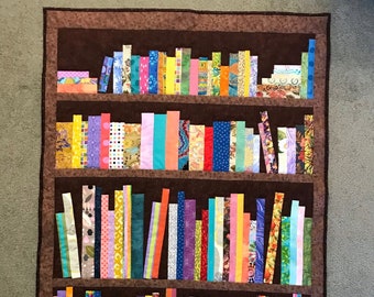 Library Books ~ Lap Baby Quilt ~ Ready to Ship!