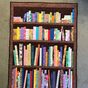 Library Books ~ Book Lover Lap Quilt ~ Ready to Ship!