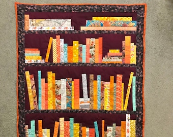 Library Books - Book Lover Lap Quilt Wall Tapestry - Ready to Ship!
