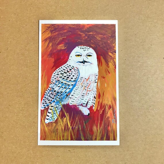 Snowy Owl ~ Postcard Painting #252