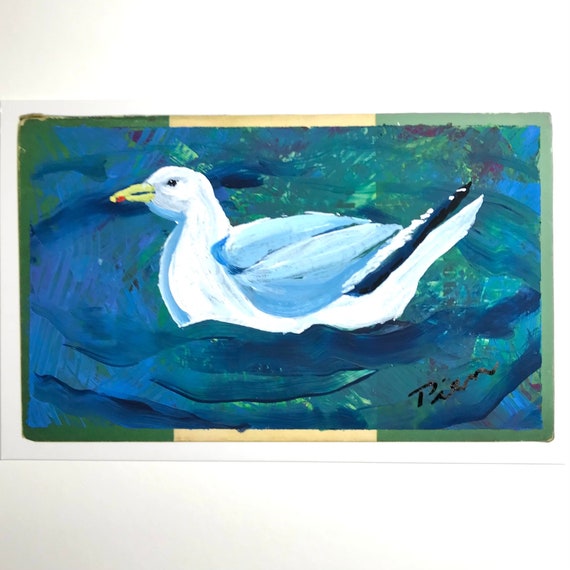 California Gull ~ Postcard Painting #46 ~ Ready to Ship!