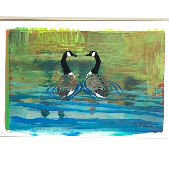 Canada Geese ~ Postcard Painting #74 ~ Ready to Ship!
