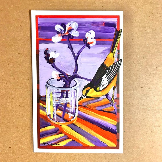 Bullock's Oriole ~ Postcard Painting #165