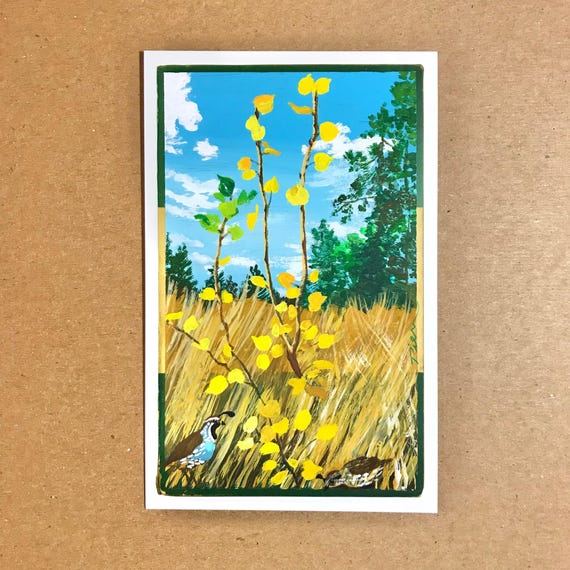 Young Aspen ~ Postcard Painting #222