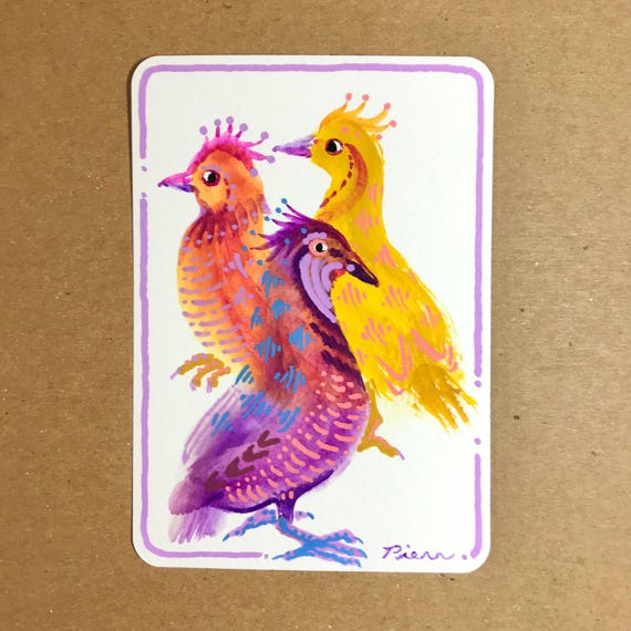 Partridge Family ~ Postcard Painting #70