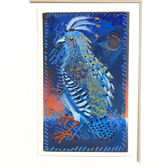 Luna Partridge ~ Postcard Painting ~ Ready to Ship!