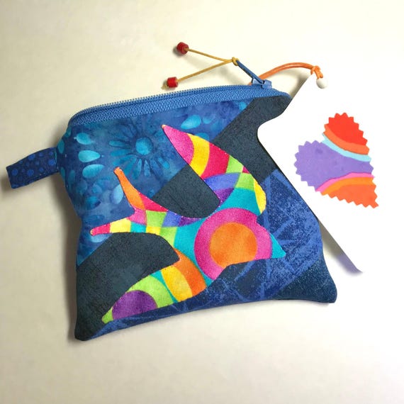 Tiny Rainbow Swallow Wallet ~ Coin Card Purse