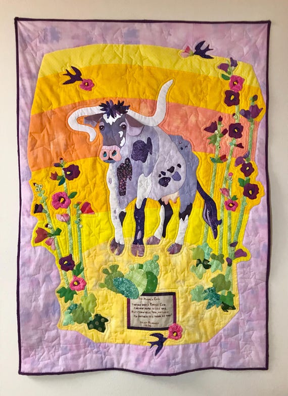 The Purple Cow Quilt ~ Lap Quilt Wall Tapestry