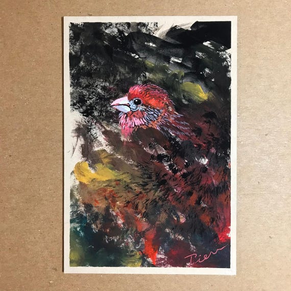House Finch ~ Postcard Painting #264