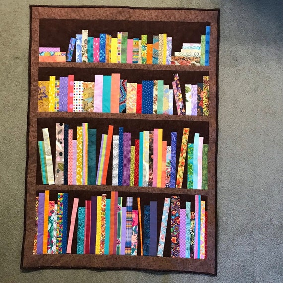 Library Books ~ Lap Baby Quilt ~ Ready to Ship!