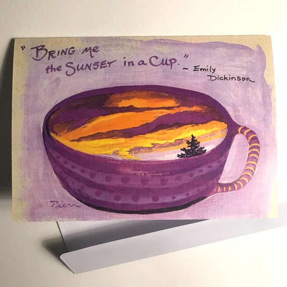 1 Sunset in a Cup Card - Ready to Ship!