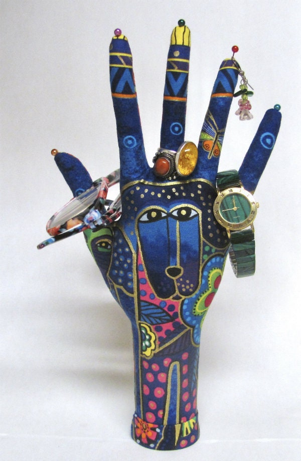 CLASSIC Laurel Burch Blue Dogs HAND-Stand Ready to Ship!
