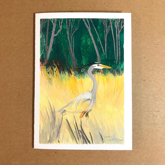 1 Great Blue Heron Card