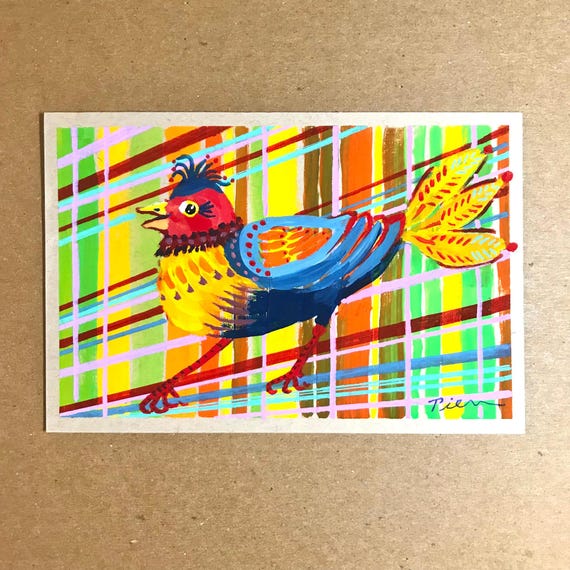 Plaidurday ~ Postcard Painting #180