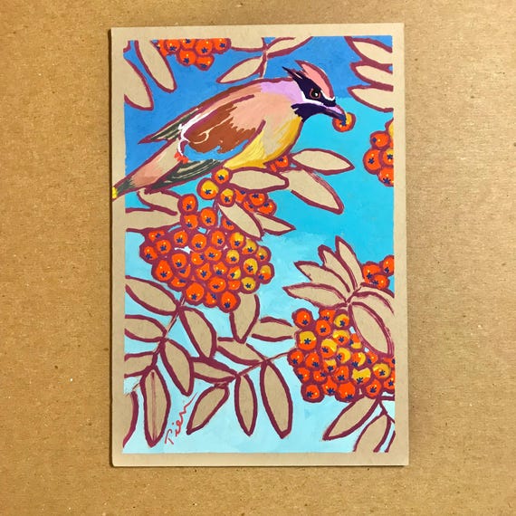 Mountain Ash Berry ~ Postcard Painting #239