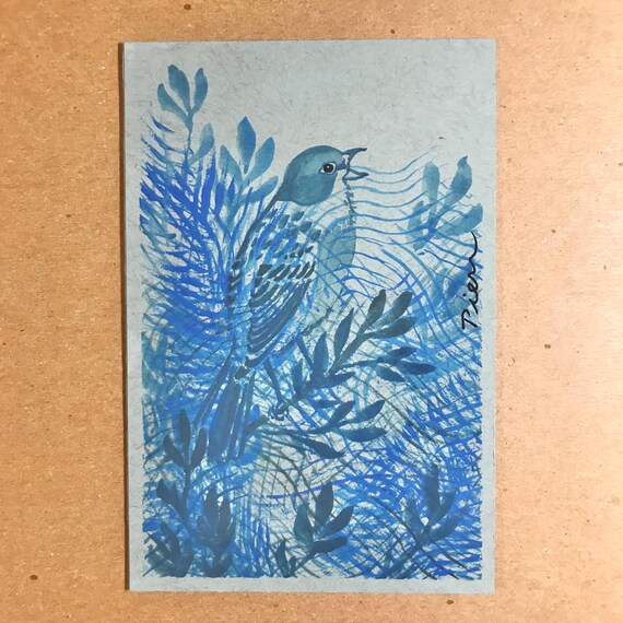Rhapsody in Blue ~ Postcard Painting #280