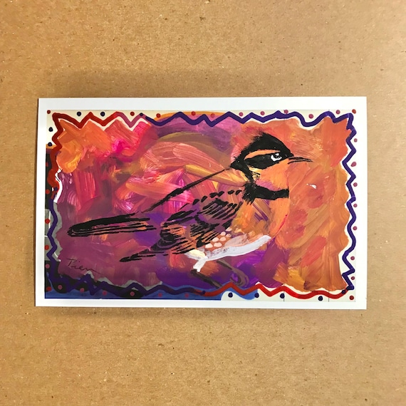 Varied Thrush ~ Postcard Painting #26