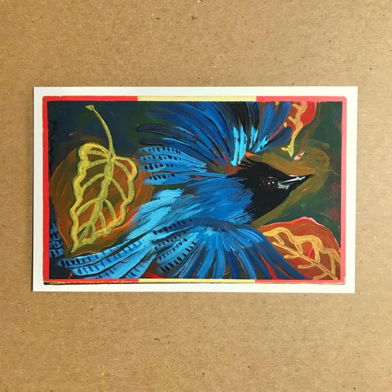 Steller's Jay ~ Postcard Painting #229