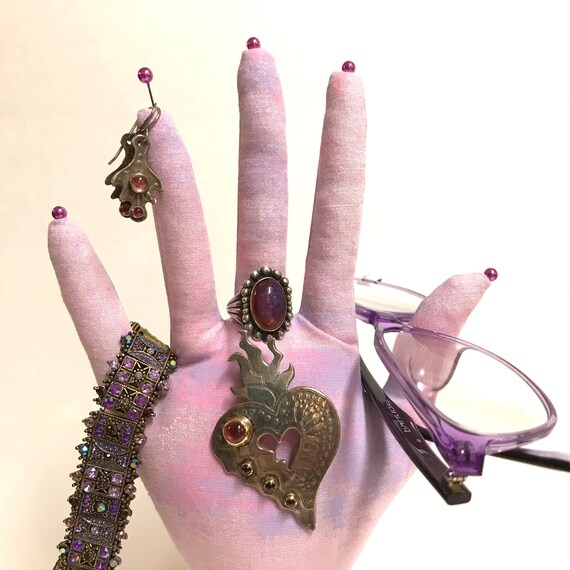 CLASSIC Grunge Light Violet HAND-Stand ~ Jewelry Display ~ Ready to Ship!