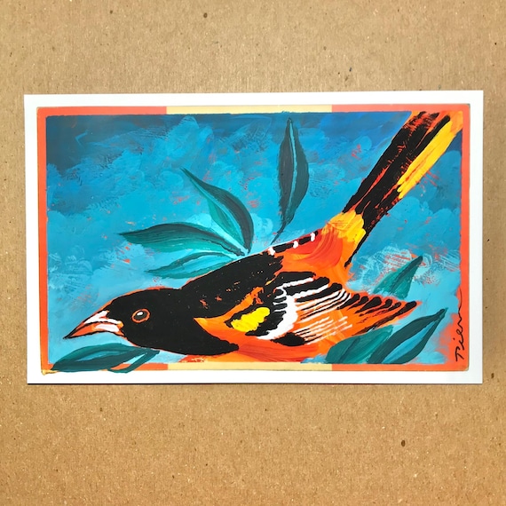 Baltimore Oriole ~ Postcard Painting #190