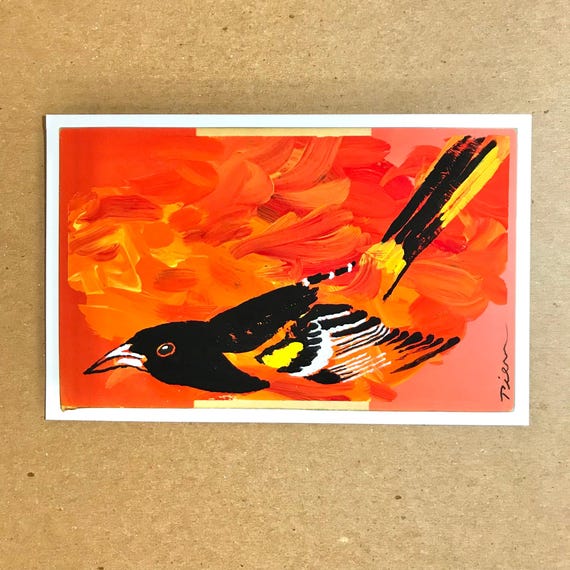 Baltimore Oriole ~ Postcard Painting #190