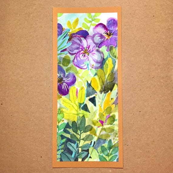 Original Hand Painted Flower Card