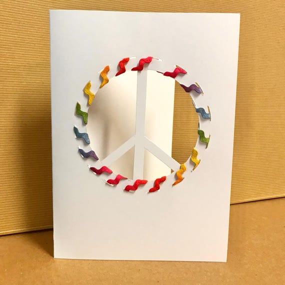 1 Hand-Cut Peace Card