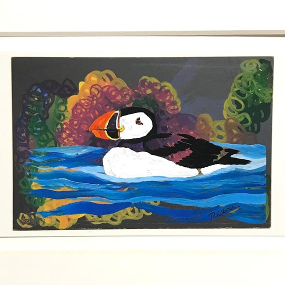 Puffin ~ Postcard Painting #205