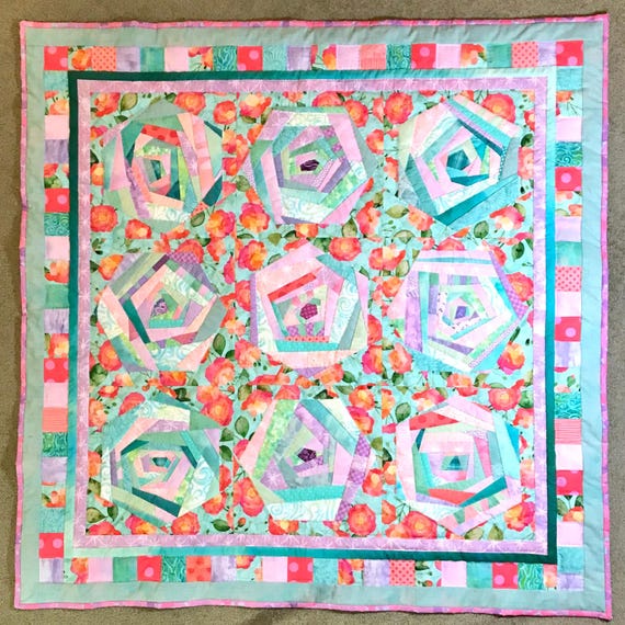Hidden Geometry Lap Quilt, Baby Quilt