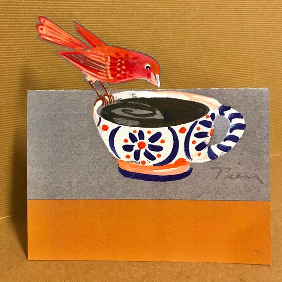 1 Pop-Up Finch Card