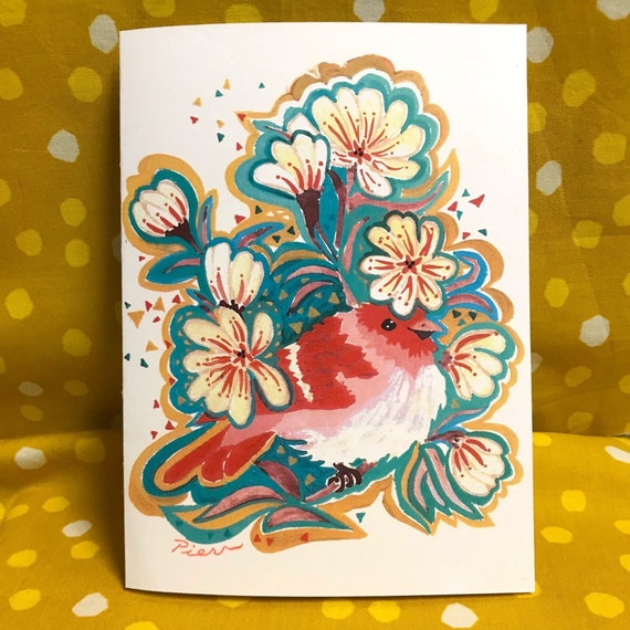 1 "Celebrate" Bird Card ~ Ready to Ship!