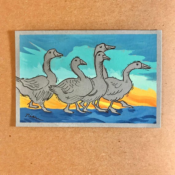 Dawn Patrol ~ Postcard Painting #300
