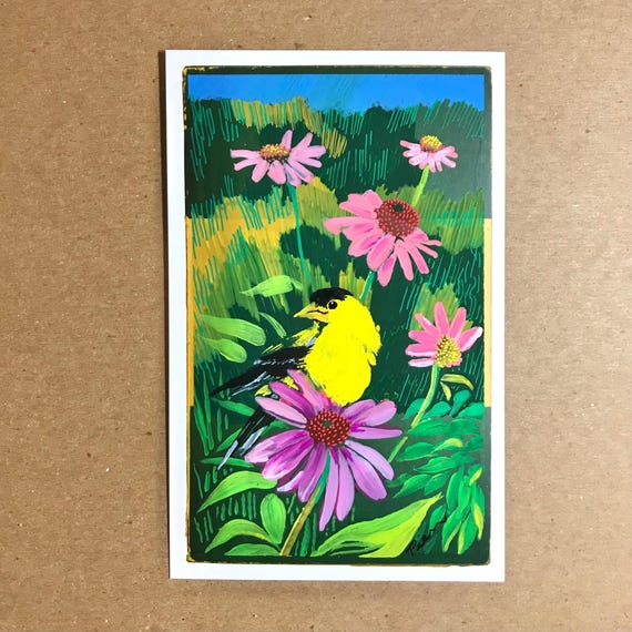 American Goldfinch ~ Postcard Painting #153