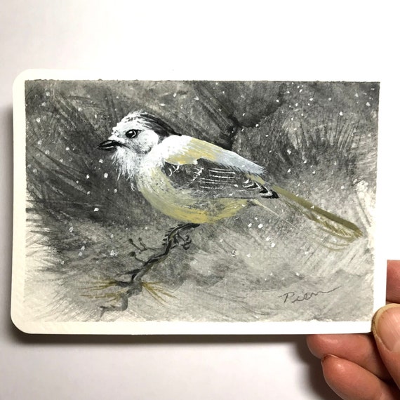 Gray Jay ~ Postcard Painting #31