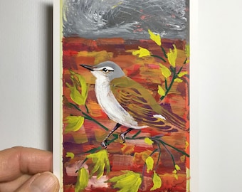 Tennessee Warbler ~ Postcard Painting #54 ~ Ready to Ship!
