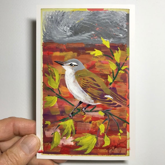 Tennessee Warbler ~ Postcard Painting #54 ~ Ready to Ship!