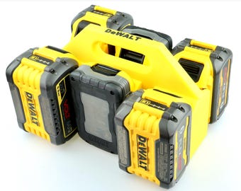 Portabaterías para herramientas impreso en 3D / Compatible con Milwaukee M18 y DeWalt 20 V