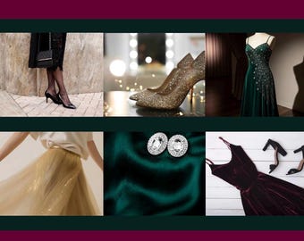 Guía de guardarropa cápsula para las fiestas / Conjuntos de invierno acogedores y lujosos en tonos joya / Guía de estilo digital en PDF