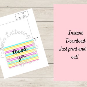 Printable Happy Birthday Card Stripes Printable Birthday - Etsy
