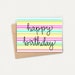 Printable Happy Birthday Card Stripes Printable Birthday - Etsy