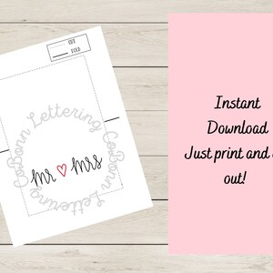 Printable Wedding Card Wedding Thank You Card Heart Wedding Card ...