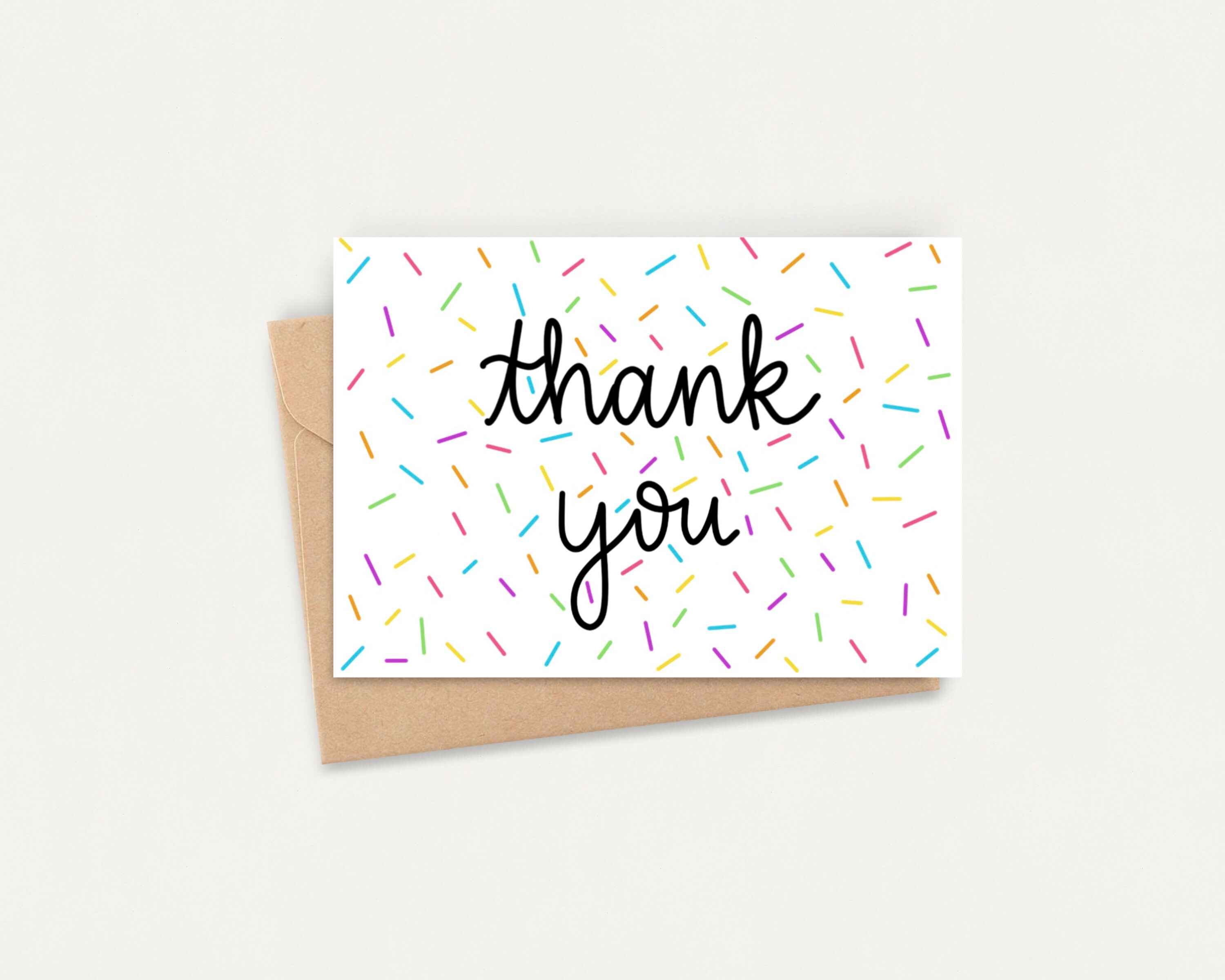 Printable Thank You Card Sprinkles Baby Shower Thank You Card Teacher ...