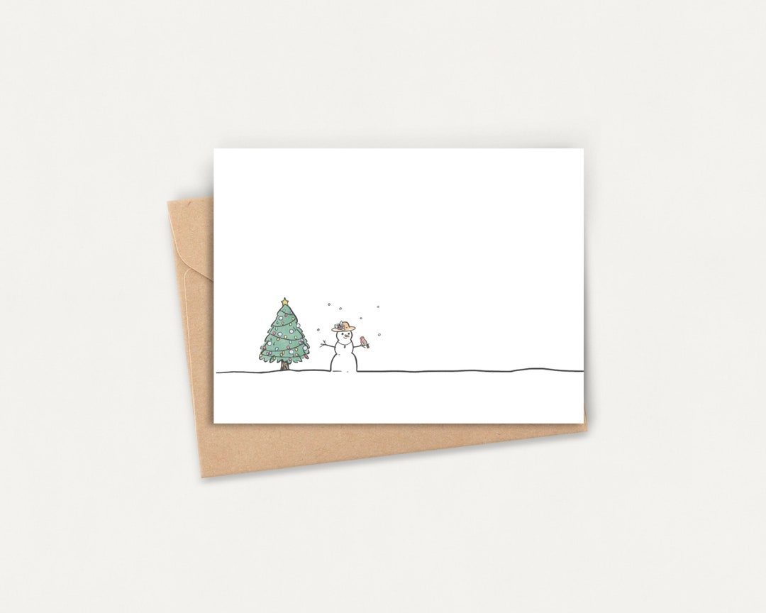 Printable Snowman Christmas Card Garden Christmas Card - Etsy