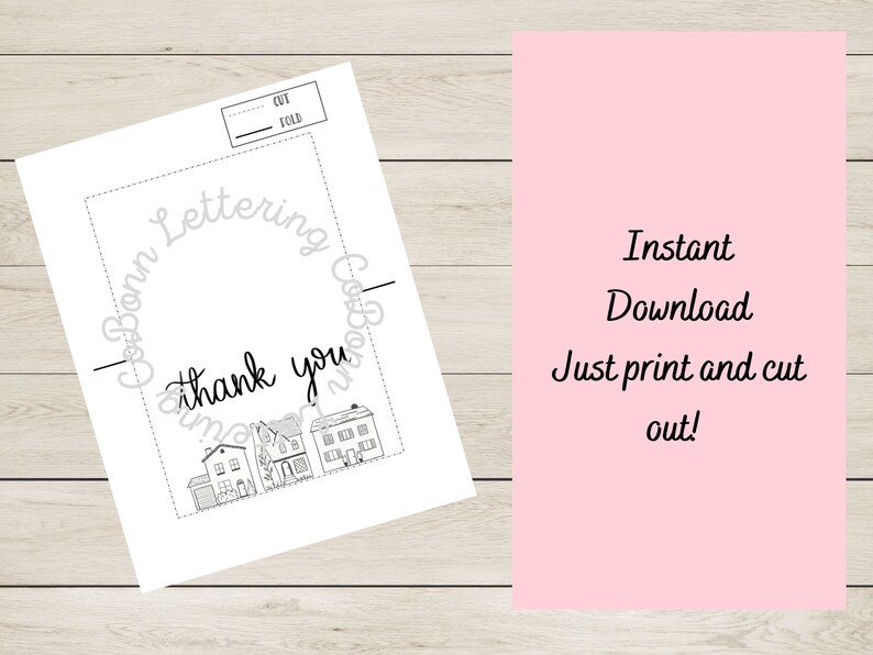 Printable Thank You Card Realtor Thank You Note Printable - Etsy
